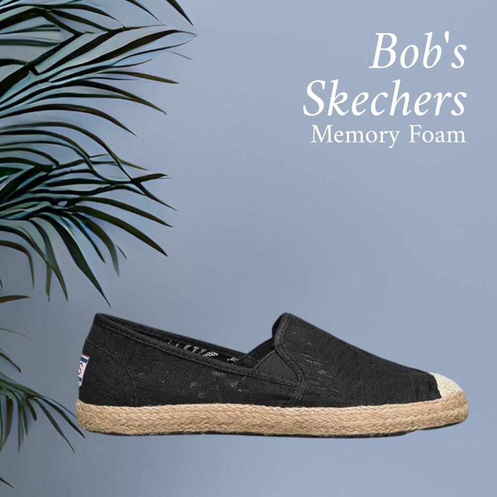 Nwt Bob's Skechers Black and Tan Slip-On Loafers Sz 7.5 - Picture 3 of 5